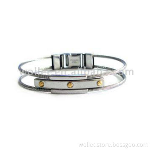 Stainless Steel Bracelet With Plating Screw